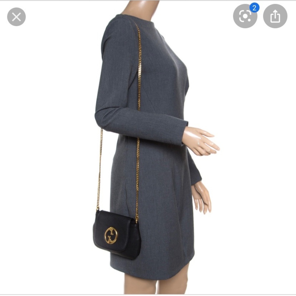 GUCCI leather Small 1973 chain crossbody bag